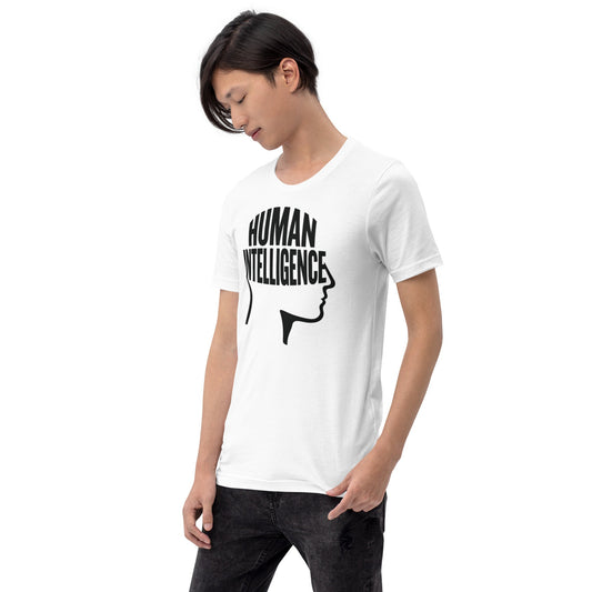 Image of the Human Intelligence Word Form T-Shirt (unisex).