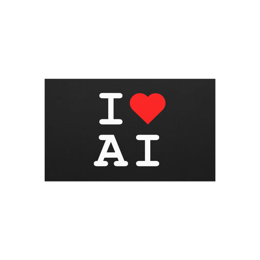 Image of the I Heart AI Car Magnet 1 7.5″×4.5″.