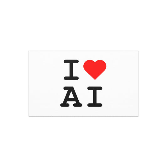 Image of the I Heart AI Car Magnet 2 7.5″×4.5″.