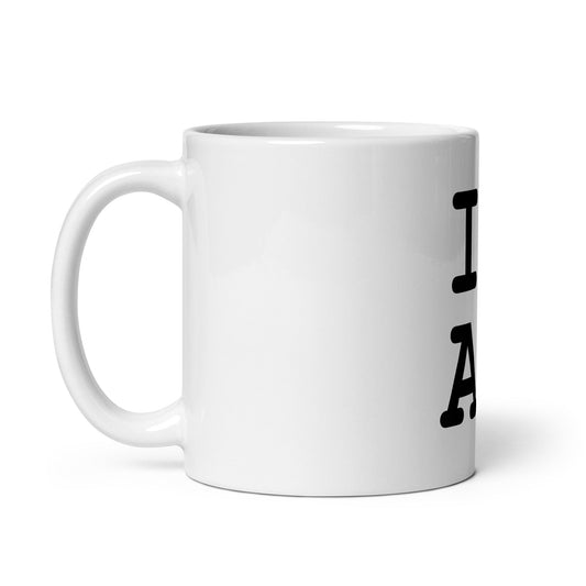 Image of the I Heart AI White Glossy Mug.