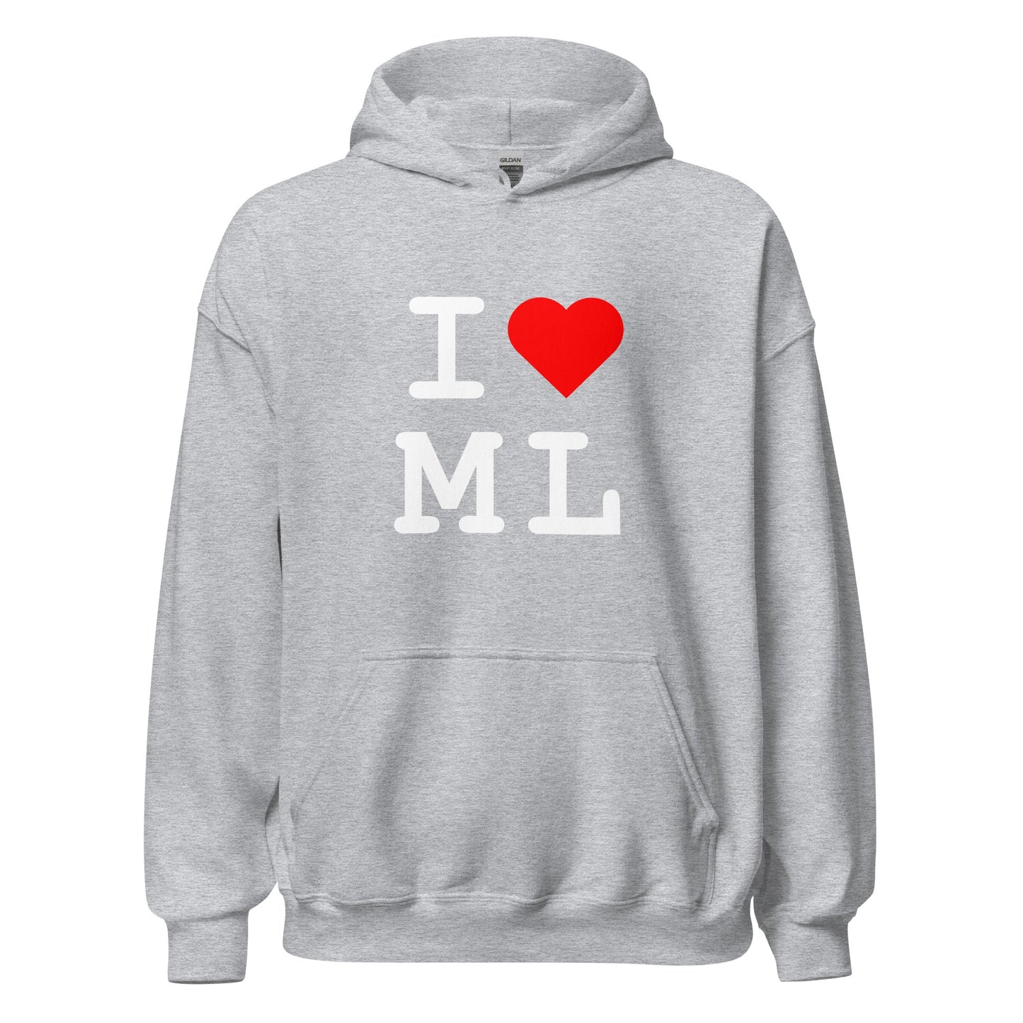 Image of the I Heart ML Hoodie (unisex) Sport Grey / M.