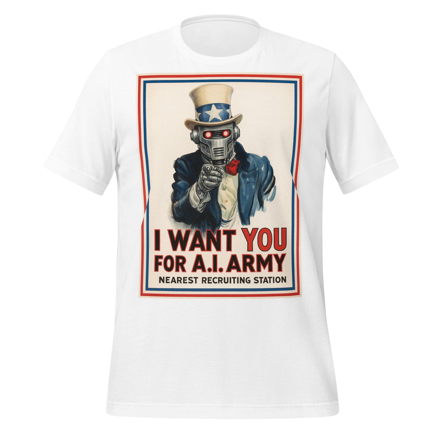 Image of the I Want You Poster T-Shirt (unisex) White / M.