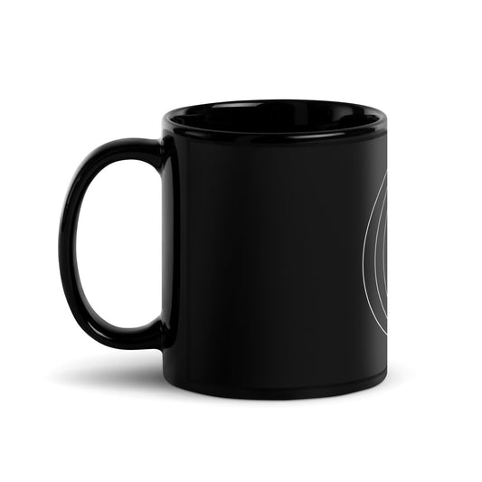 Image of the Ilya Circles Black Glossy Mug.