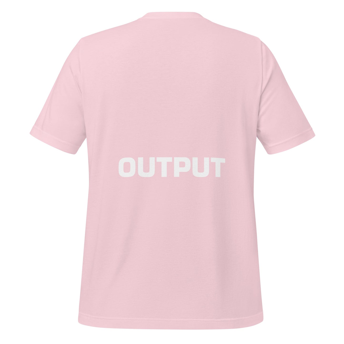 Product mockup photo of the Front & Back Input Output T Shirt (unisex).