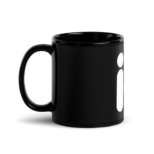 Image of the io Black Glossy Mug.