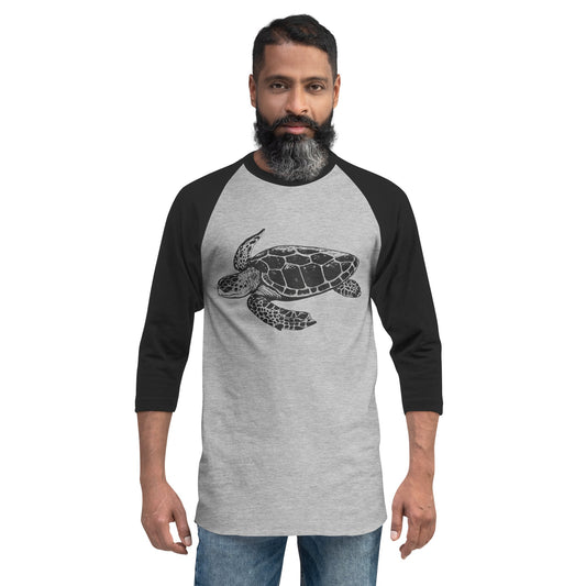 Image of the Jakub’s GPT-5 Launch Turtle 3/4 Sleeve T-Shirt.