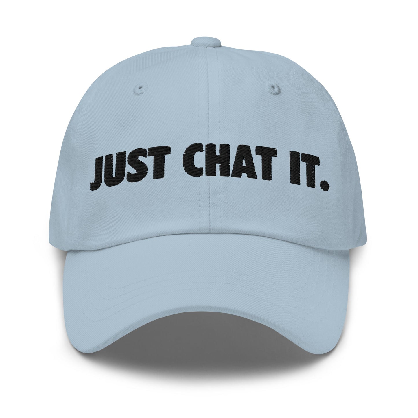 Image of the JUST CHAT IT. Cap 2 Light Blue.