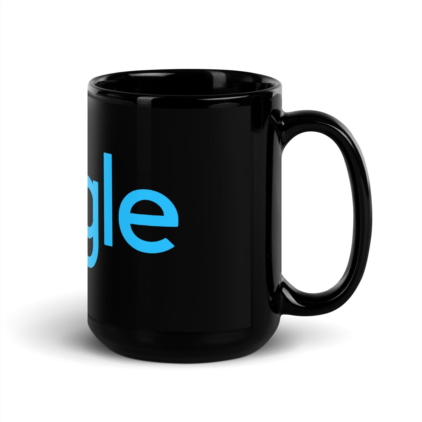 Image of the Kaggle Logo on Black Glossy Mug.