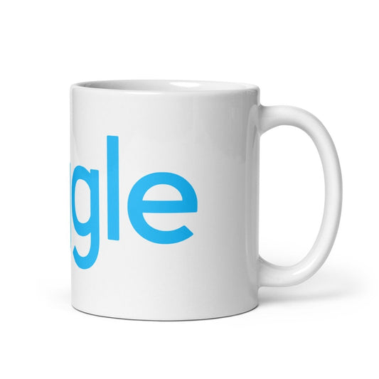 Image of the Kaggle Logo White Glossy Mug.