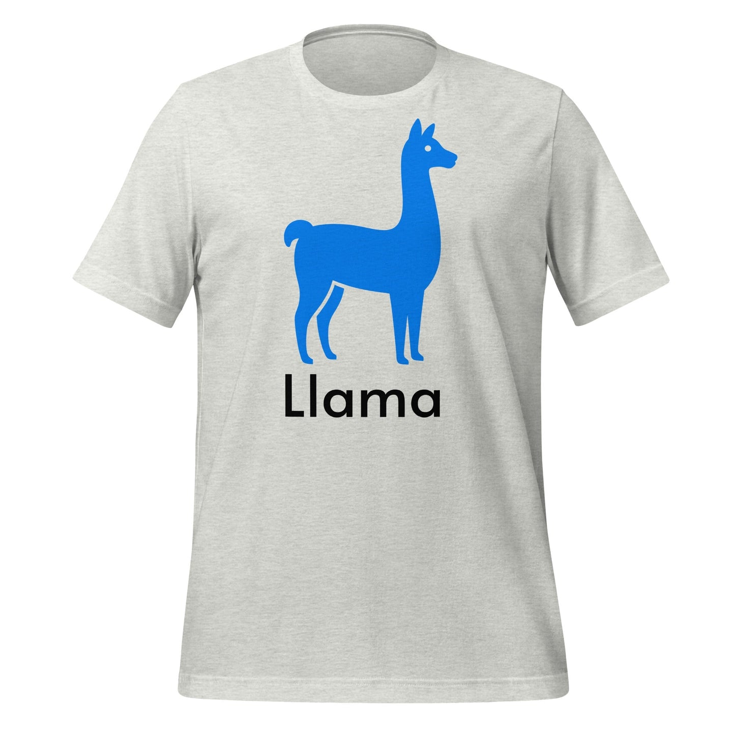 Product mockup photo of the Llama T Shirt 2 (unisex) Ash / M.