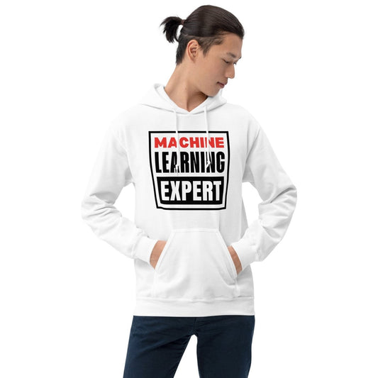 Product mockup photo of the Machine Learning Expert Vision Hoodie (unisex).