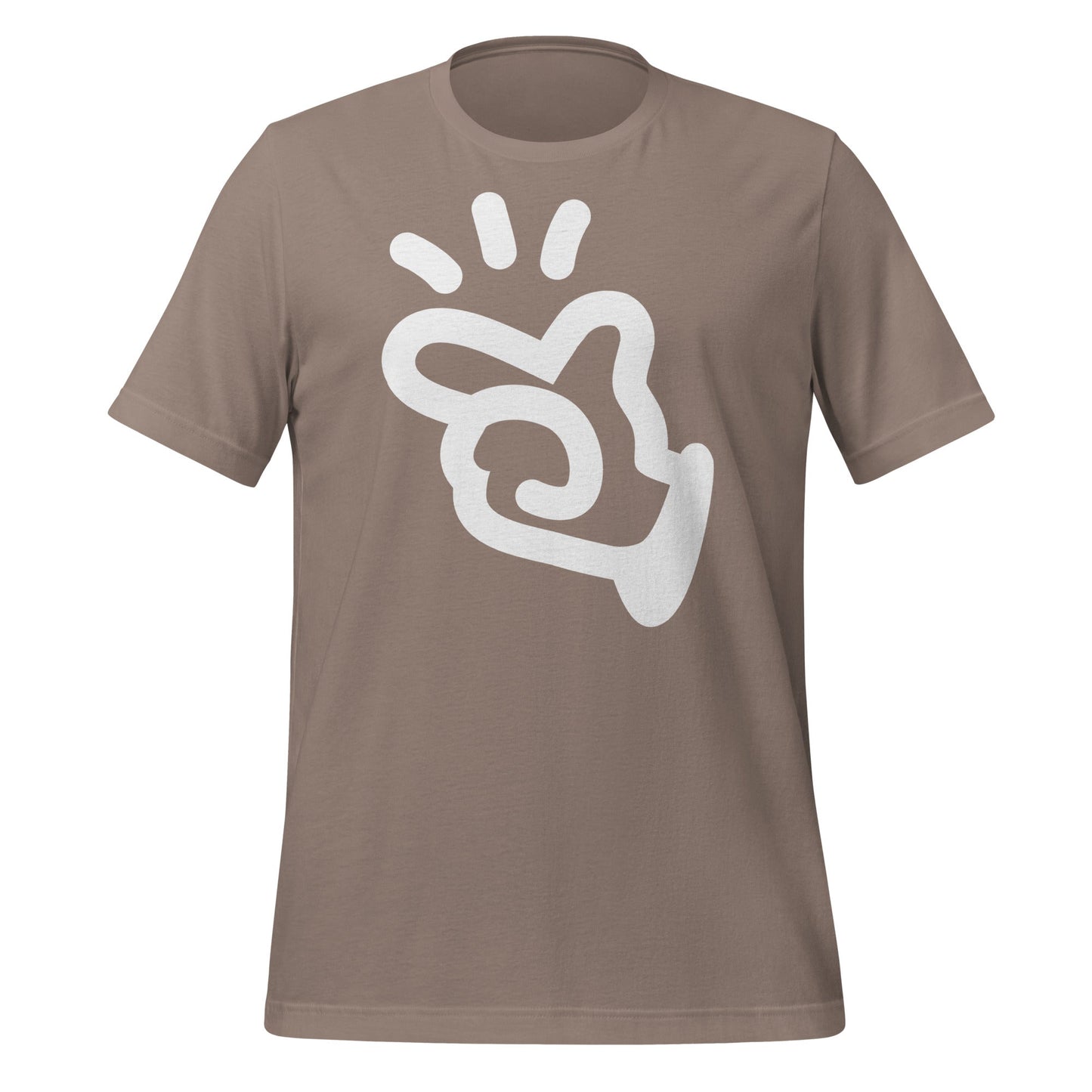Product mockup photo of the Manus AI T Shirt (unisex) Pebble / M.