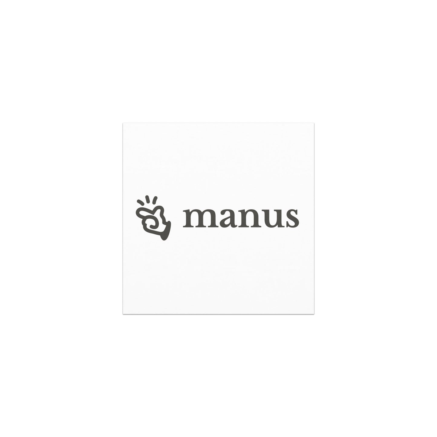 Image of the Manus Logo Car Magnet 2 5″×5″.