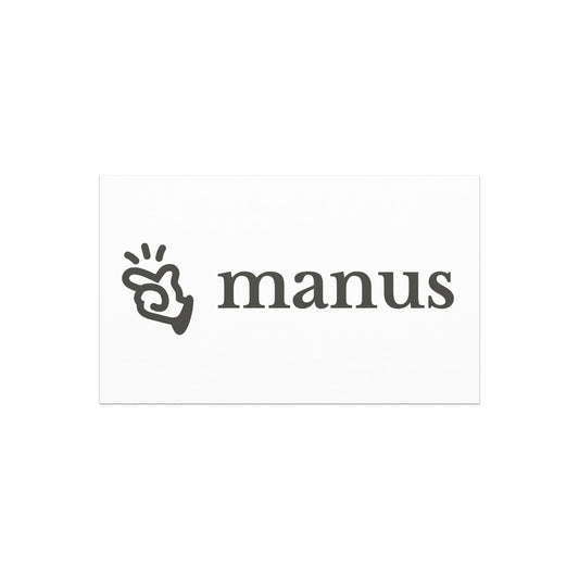 Image of the Manus Logo Car Magnet 2 7.5″×4.5″.