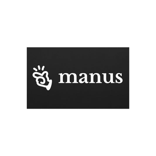 Image of the Manus Logo Car Magnet 7.5″×4.5″.