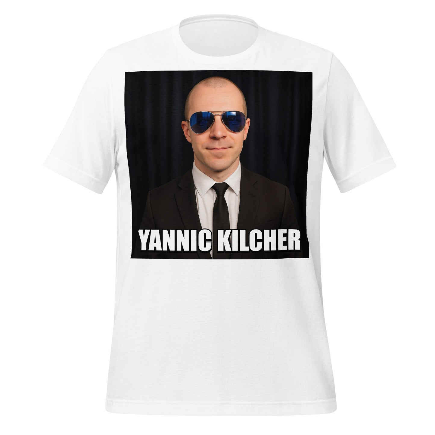 Image of the Meme Portrait of Yannic Kilcher T-Shirt (unisex) White / XS.