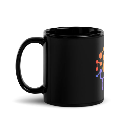 Image of the Neural Brain Black Glossy Mug.