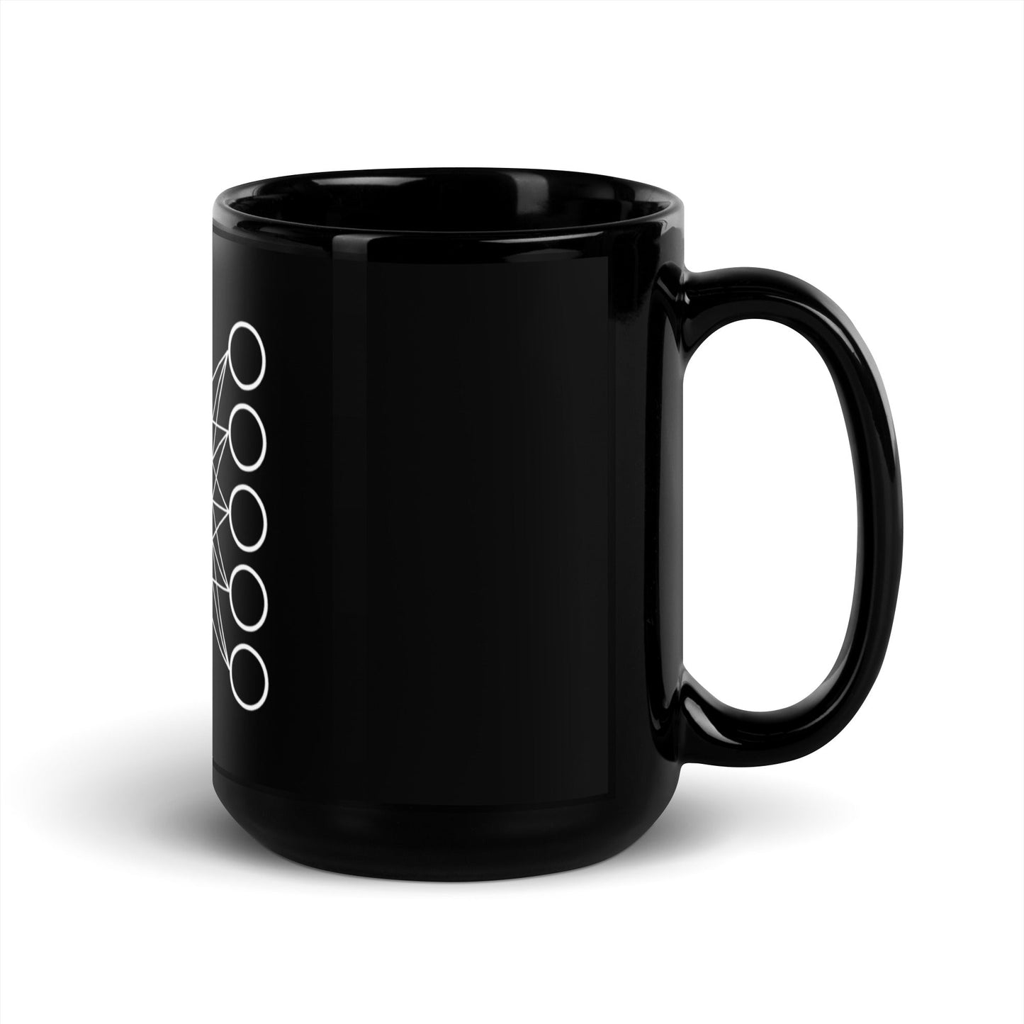 Image of the Neural Network Black Glossy Mug 9.
