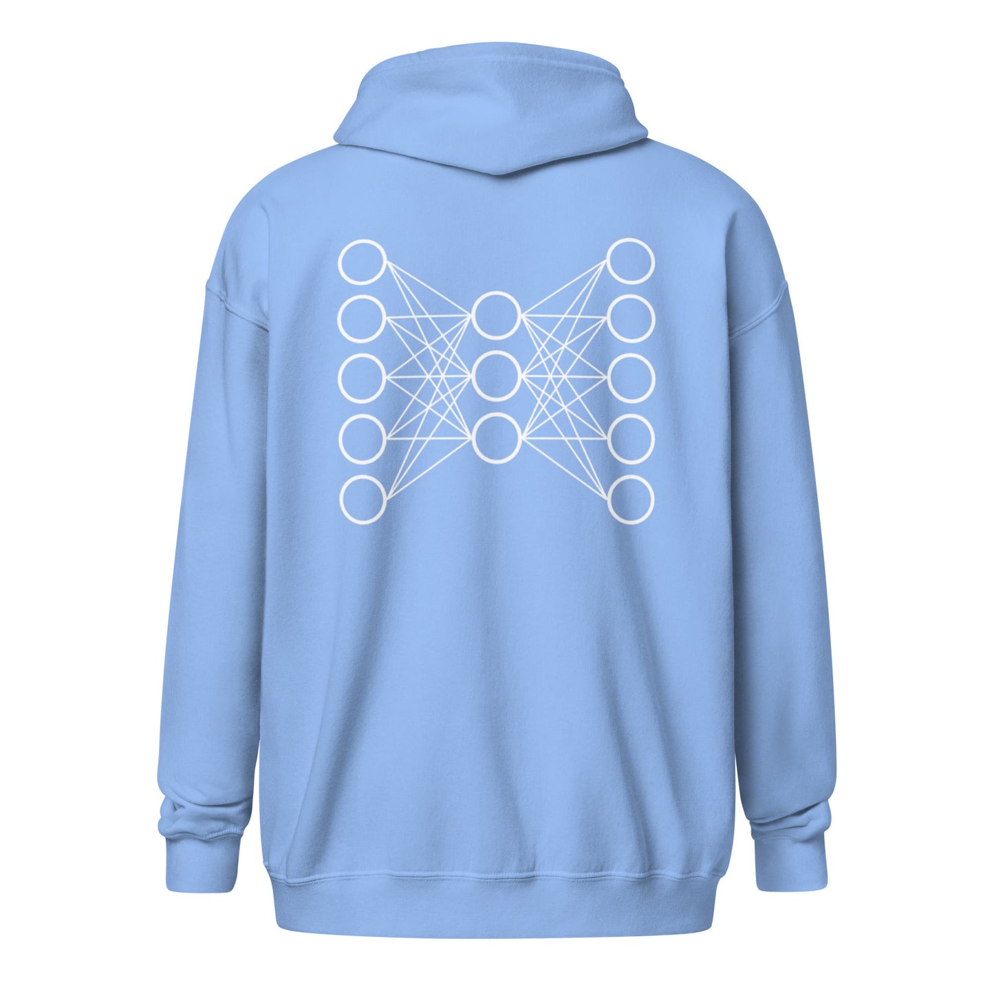 Image of the Neural Network Zip Hoodie 9 (unisex).