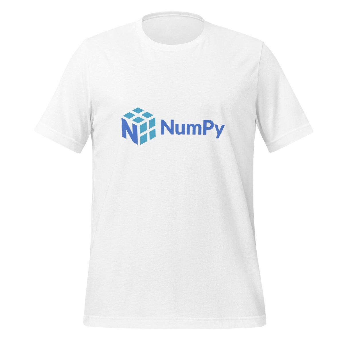 Product mockup photo of the NumPy Logo T Shirt (unisex) White / M.