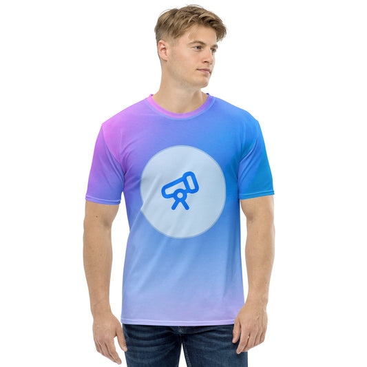 Product mockup photo of the Deep Research Artwork T Shirt (men).