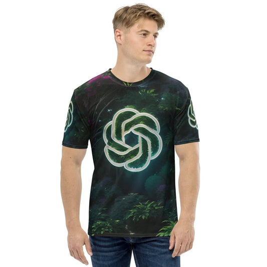 Product mockup photo of the Jungle Logo T Shirt (men).