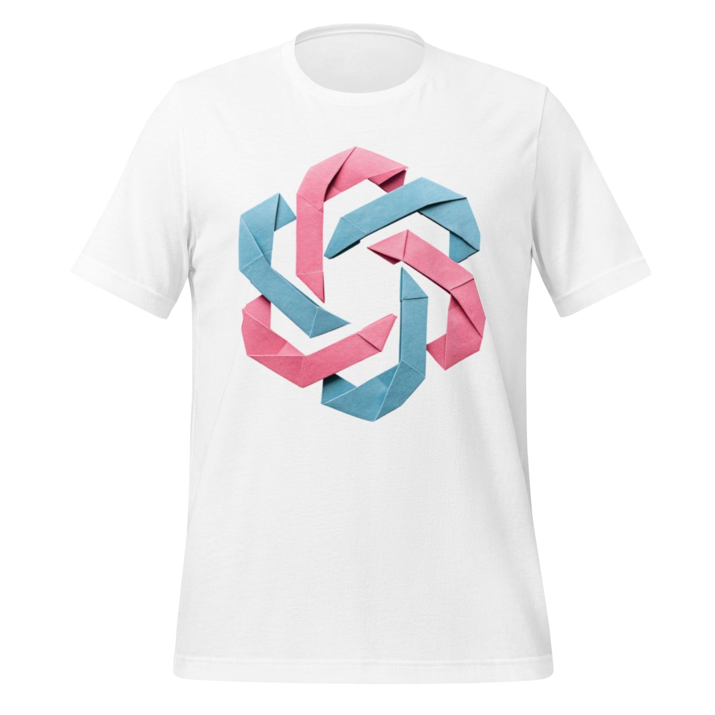 Product mockup photo of the Origami T Shirt 2 (unisex) White / M.