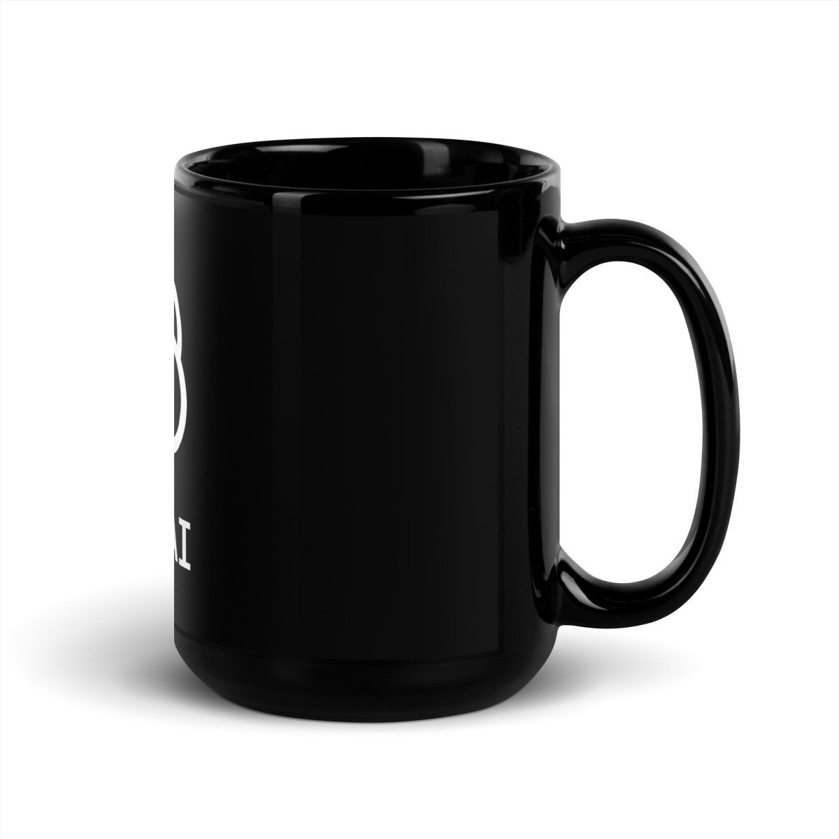 Image of the OpenAI Stacked 2018-2024 Logo Black Glossy Mug.
