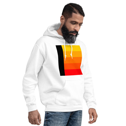 Product mockup photo of the Orange Gradient AI Hoodie 3 (unisex).