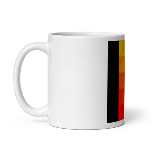 Image of the Orange Gradient AI White Glossy Mug.