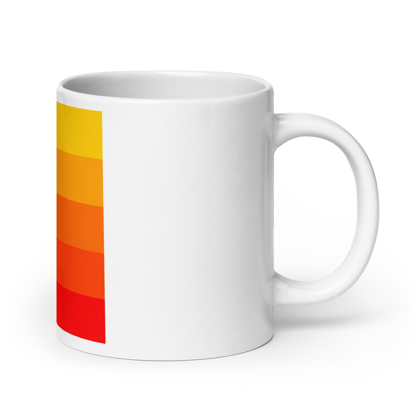 Image of the Orange Gradient AI White Glossy Mug.