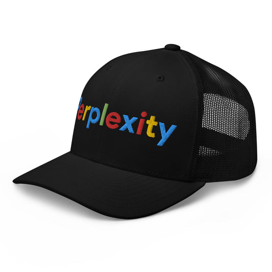Image of the Perplexity Search Logo Trucker Cap.