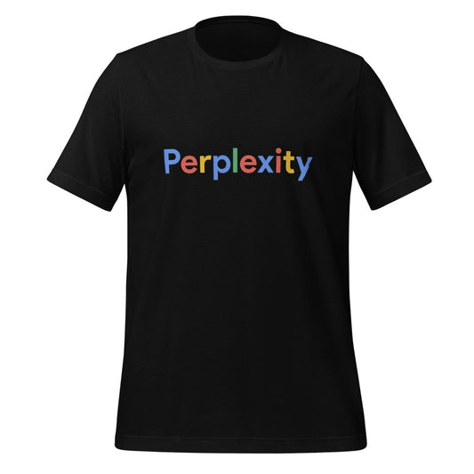 Product mockup photo of the Perplexity Search Logo T Shirt (unisex) Black / M.