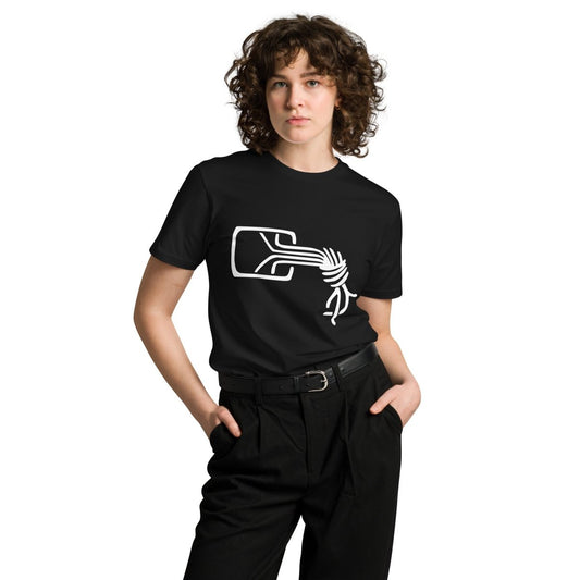 Product mockup photo of the Premium Chaos Computer Club Logo T Shirt (unisex).