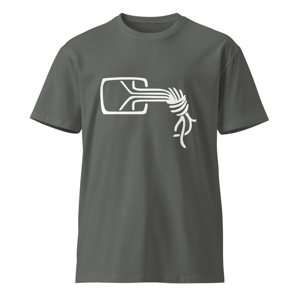 Product mockup photo of the Premium Chaos Computer Club Logo T Shirt (unisex) Charcoal / M.