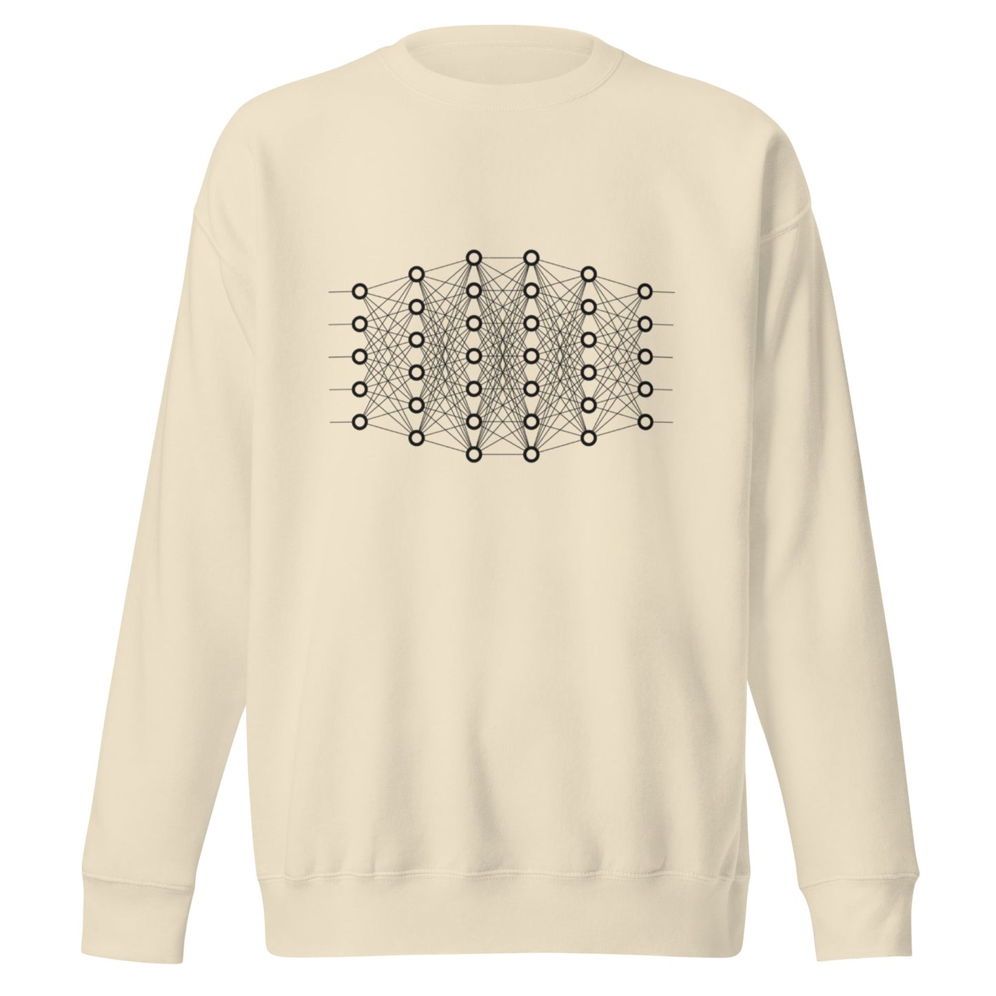 Image of the Premium Deep Learning Sweatshirt (unisex) Bone / M.