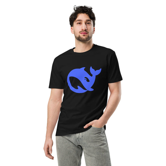 Product mockup photo of the Premium DeepSeek T Shirt (unisex).