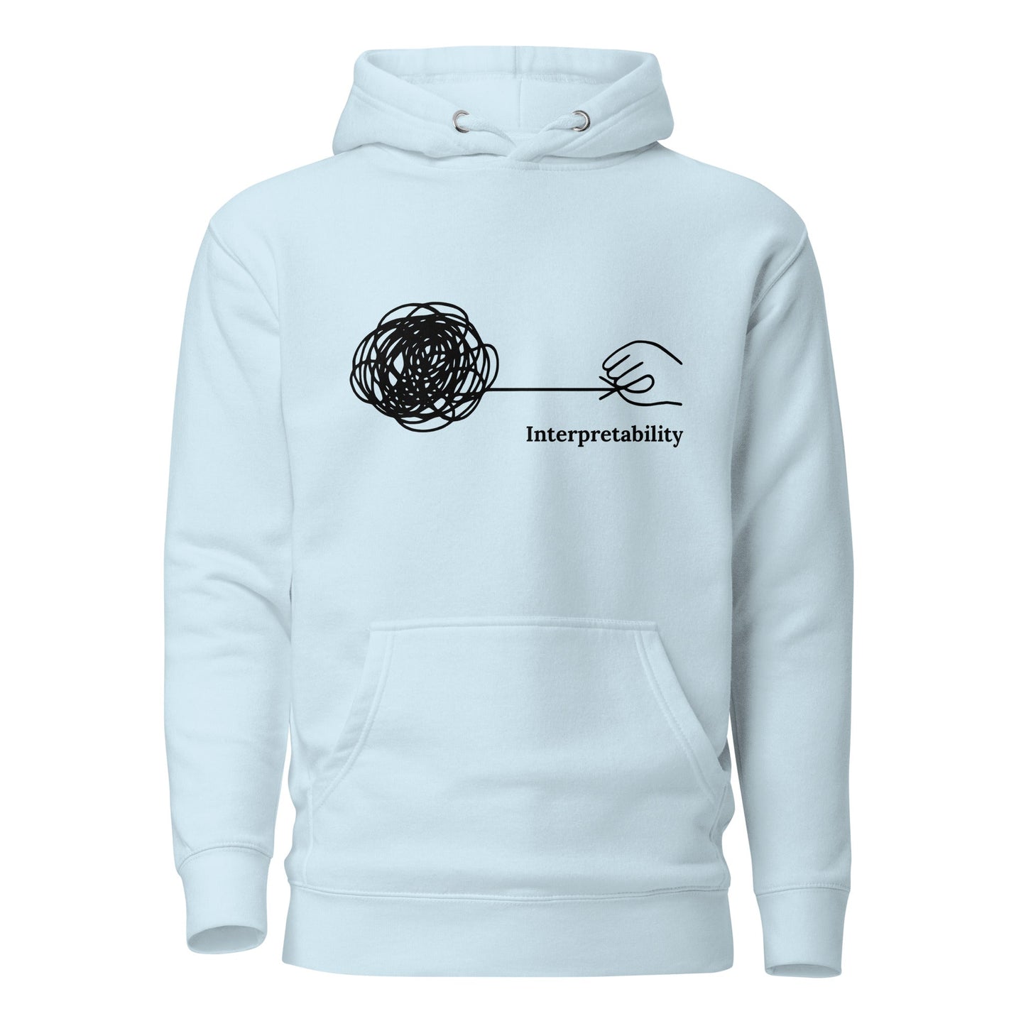 Image of the Premium Interpretability Hoodie (unisex) Sky Blue / M.