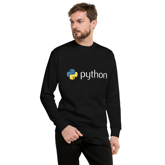 Image of the Premium Python Logo Sweatshirt (unisex).