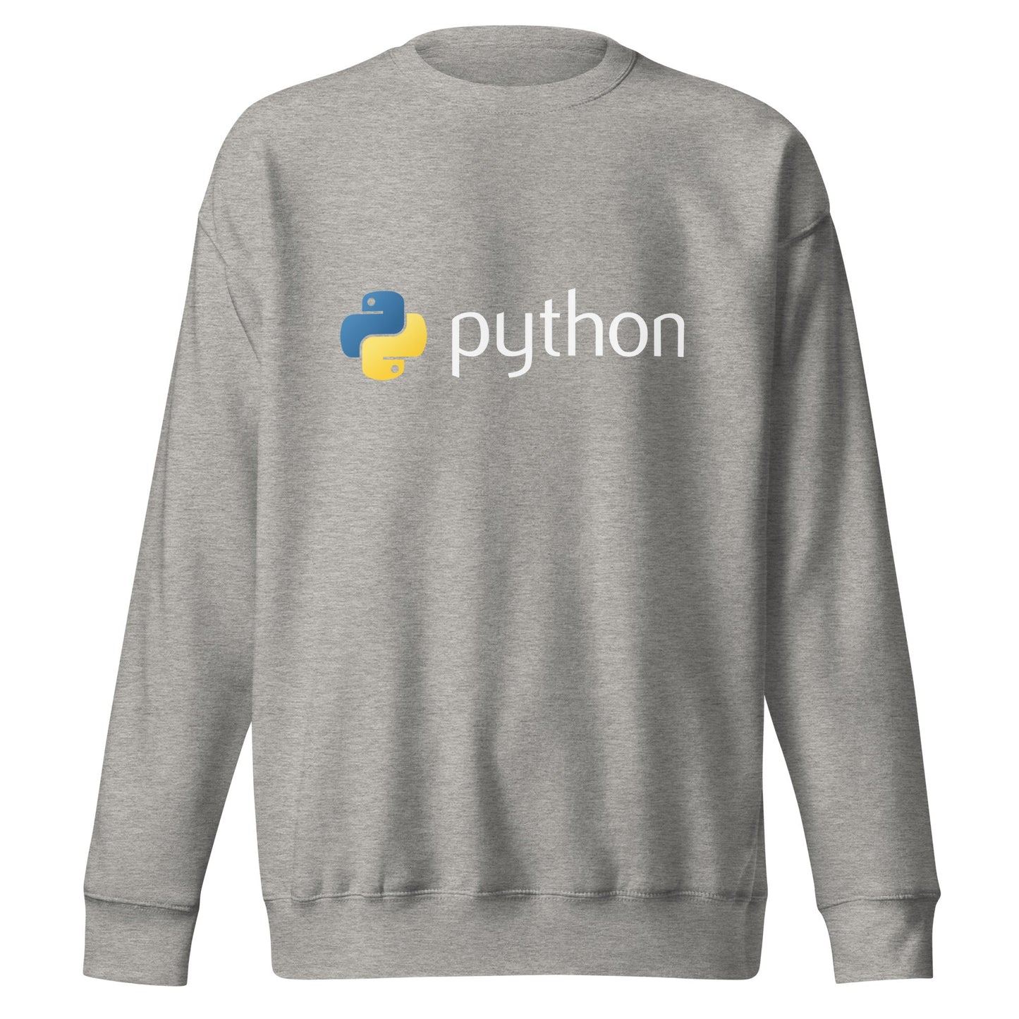 Image of the Premium Python Logo Sweatshirt (unisex) Carbon Grey / M.