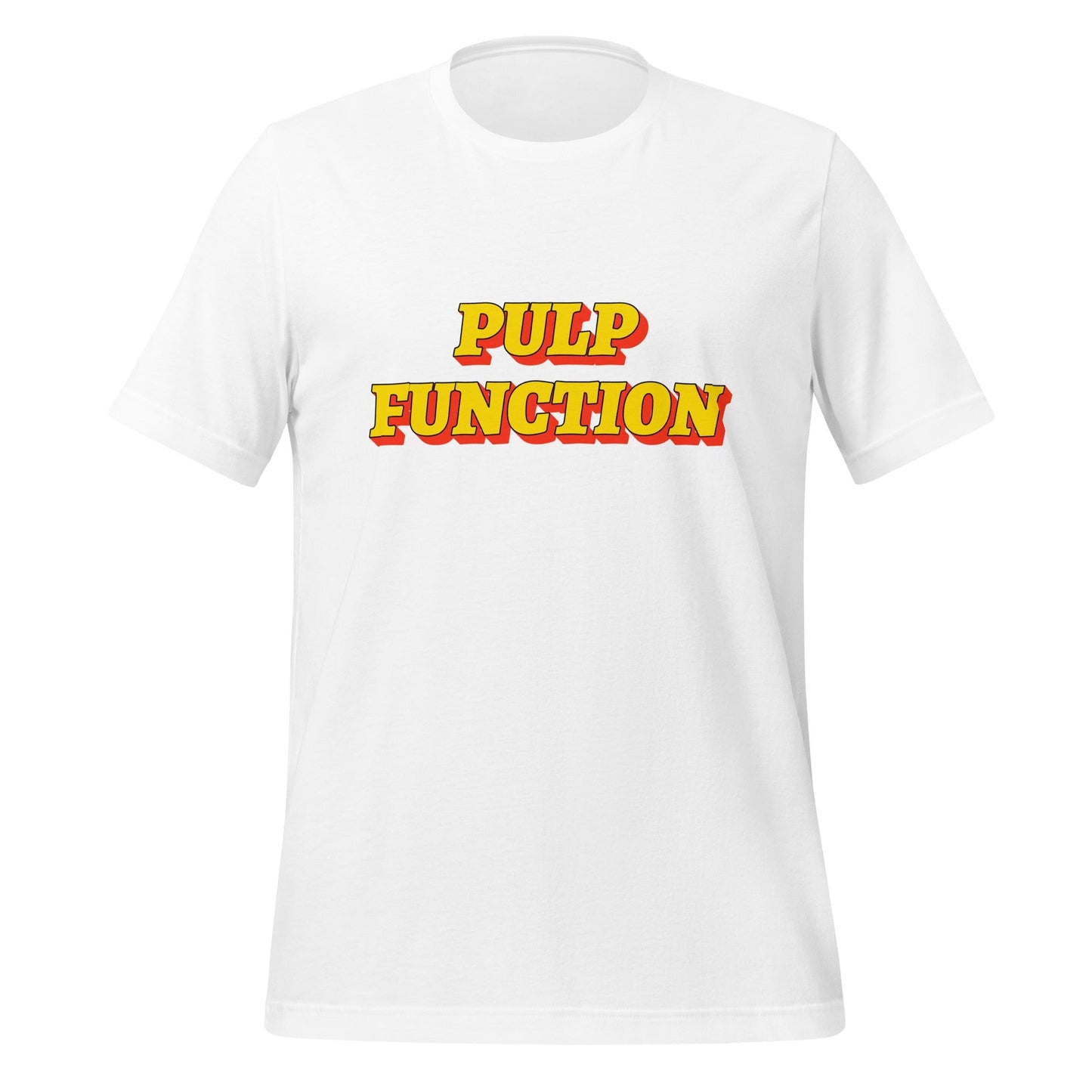 Product mockup photo of the Pulp Function T Shirt (unisex) White / M.