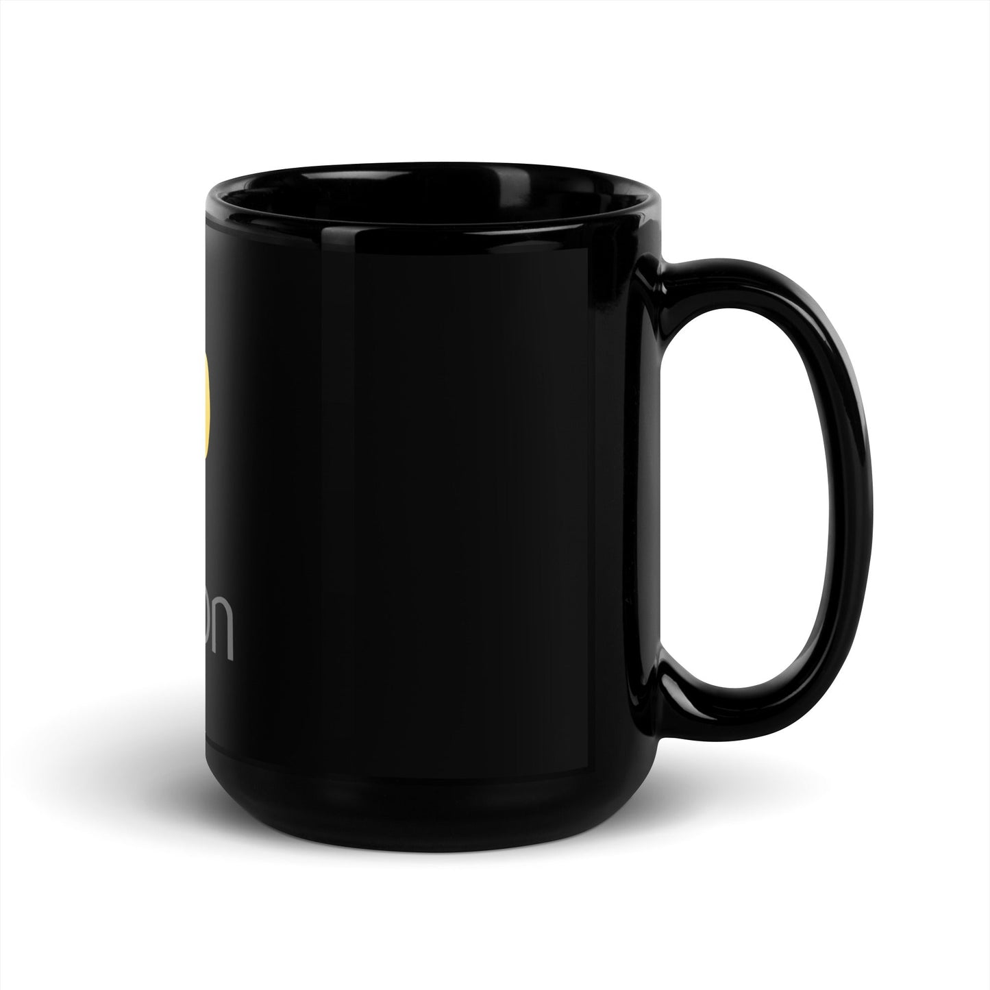 Image of the Python Stacked Logo Black Glossy Mug.