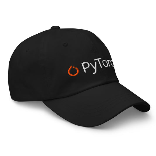 Product mockup photo of the PyTorch Logo Cap.