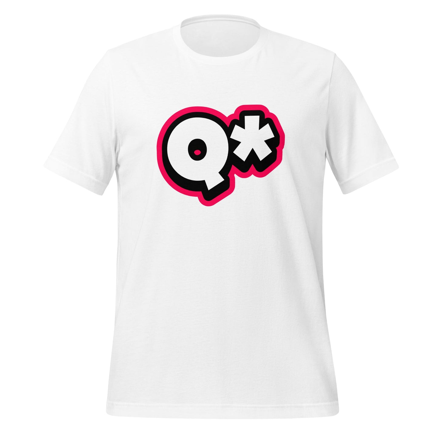 Product mockup photo of the Q* (Q Star) T Shirt 7 (unisex) White / M.