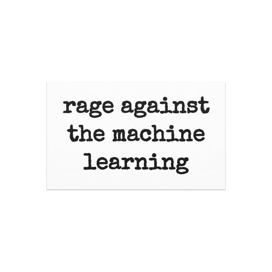 Image of the rage against the machine learning Car Magnet 2 7.5″×4.5″.