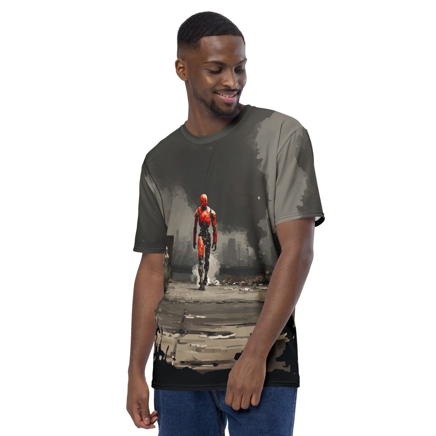 Image of the Red Robot Approaching T-Shirt (men).