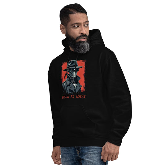 Image of the SECRET AI AGENT Hoodie (unisex).