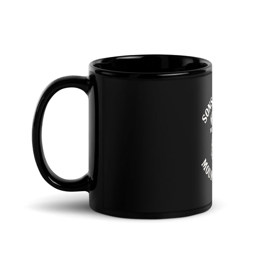 Image of the SONS OF GEMINI Black Glossy Mug.