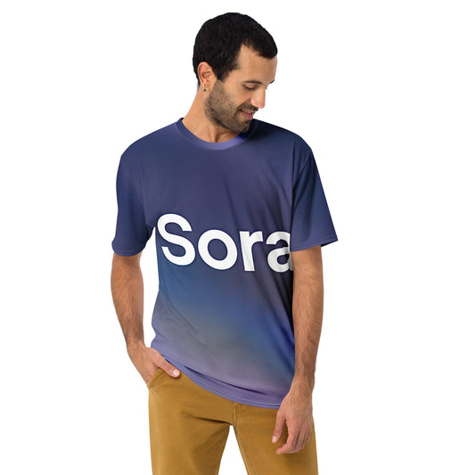 Product mockup photo of the Sora Artwork T Shirt (men).