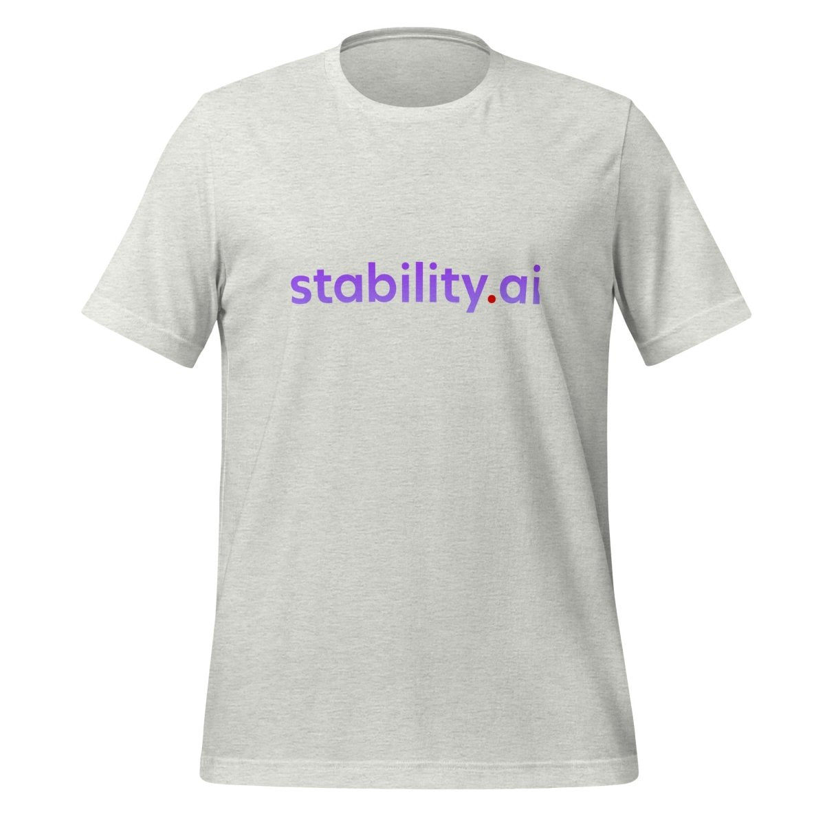 Product mockup photo of the Stability AI Logo T Shirt (unisex) Ash / M.